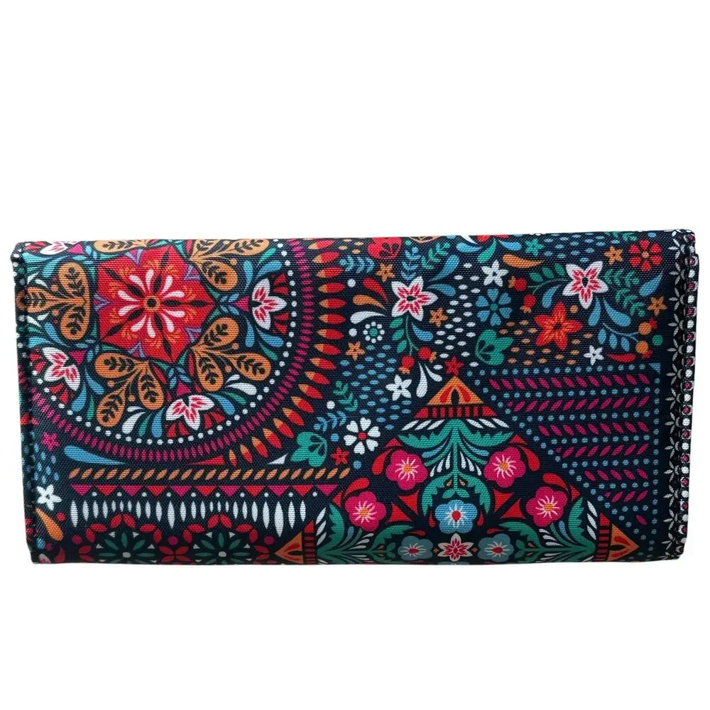 Kipling NEW Teddi Wallet Dizzy Darling Colorful Print Trifold Continental NWT